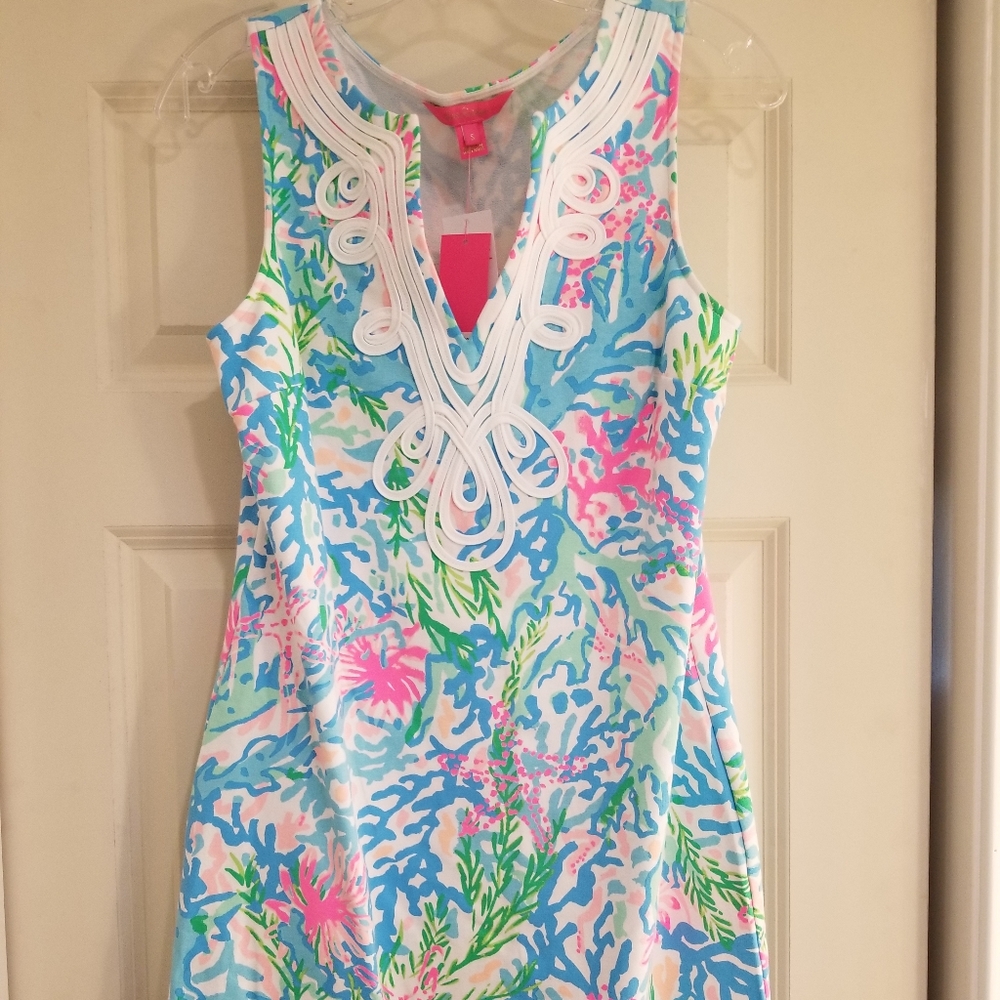 Lilly Pulitzer NWT Harper Shift Dress Coral Bay
